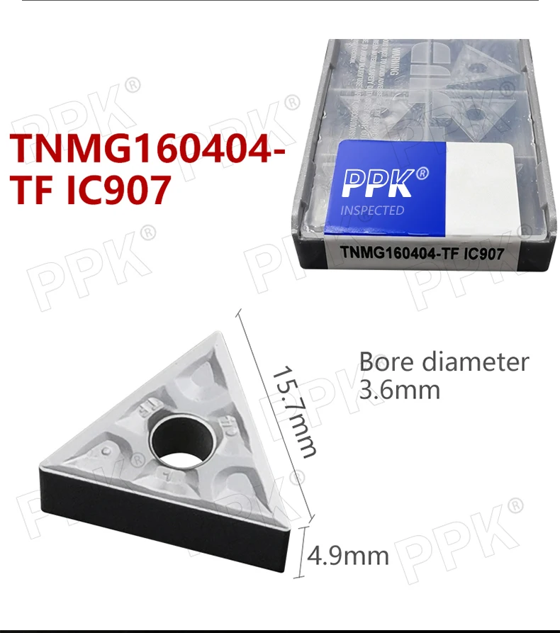 TNMG160404-TF IC907 внешние токарные инструменты твердосплавные вставки токарный резец токарный инструмент токарный поворотный вкладыш