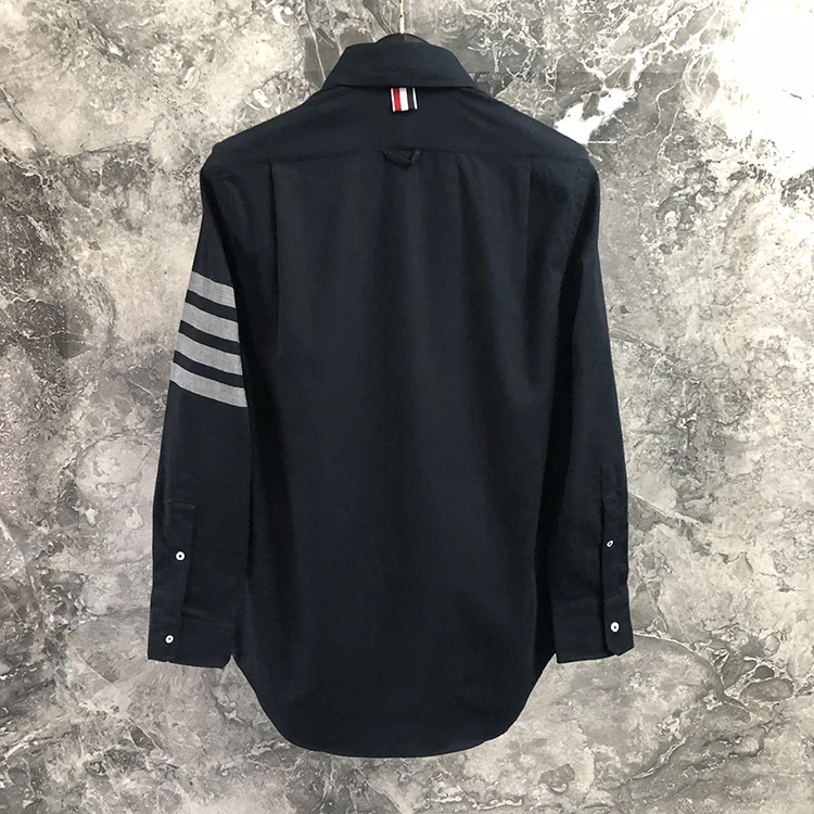 

fashion brand 2021 tb shirts men women long sleeve flannel shirt smart casual striped cotton dress shirt male