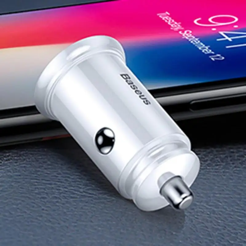 Baseus BS-C16Q1 Dual USB быстрая зарядка 3,0 Мобильный телефон 30 Вт 2 порта USB Автомобильное зарядное устройство для samsung Note 9 Xiaomi Mi 9 huawei