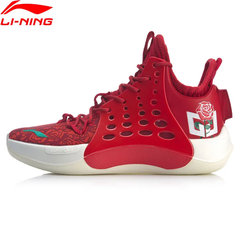 Li-Ning/мужские кроссовки SONIC VII V2 ROSE CITY, профессиональные баскетбольные кроссовки CJ McCollum, светильник с подкладкой из пены, спортивные кроссовки ABAP077 XYL272
