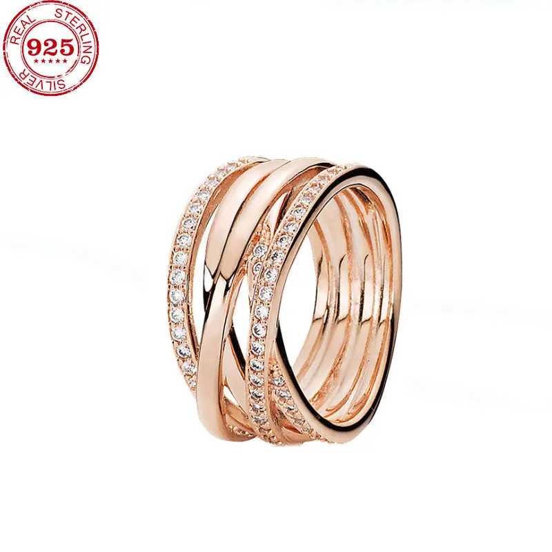 

Fit Original luxury Real 925 Sterling Silver authentic pan ring For Women Love heart couple rings DIY fashion wedding Jewelry