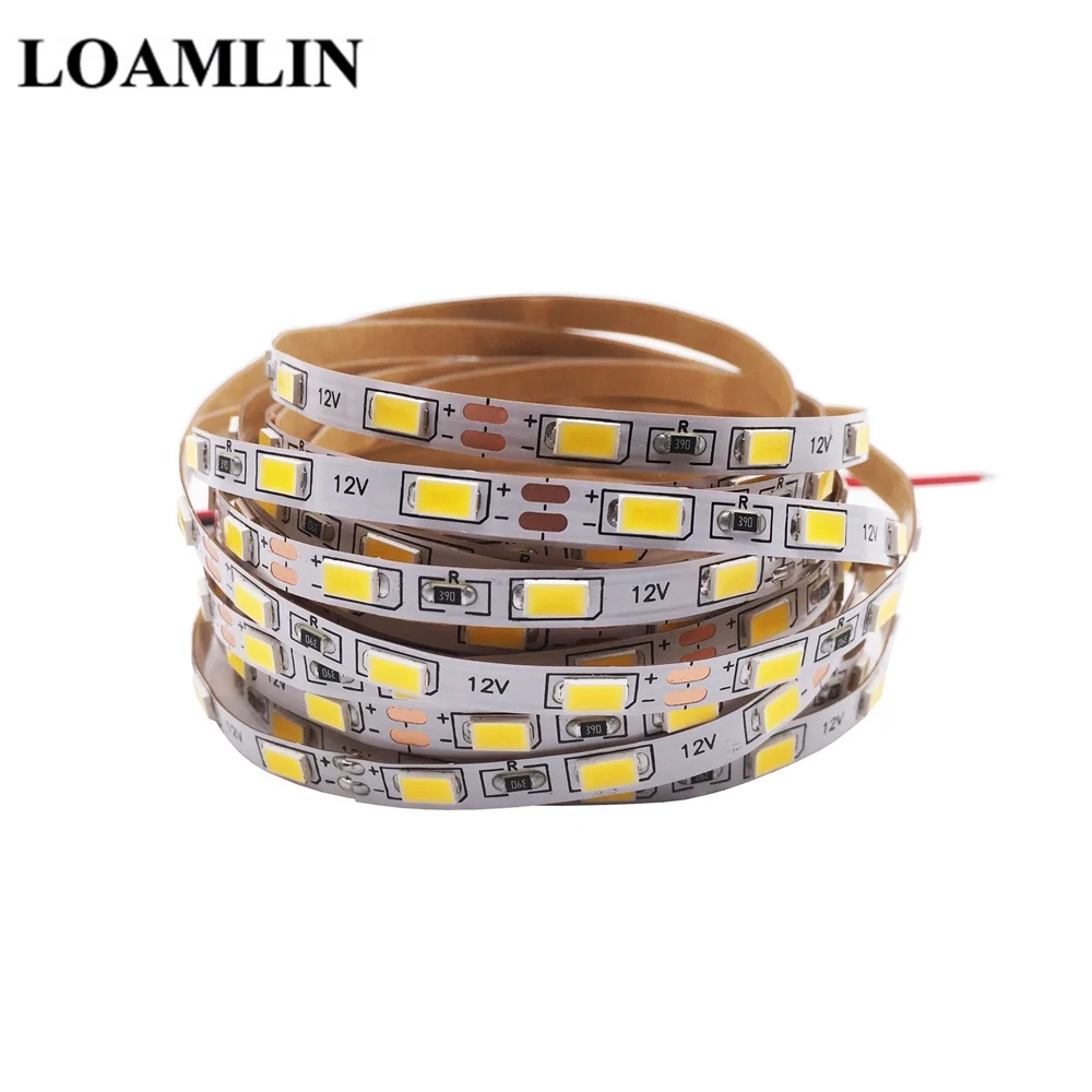 Гибкая светодиодная ленсветильник 5 м 5630 SMD 12 В постоянного тока 60 светодиодов/м