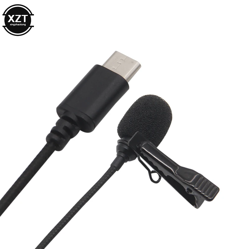 Мини-микрофон 1 5 м с зажимом для галстука USB C Type-C конденсаторный микрофон