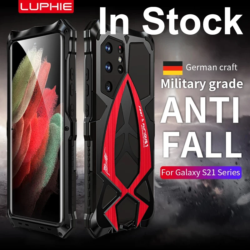 Металлический защитный чехол с полным покрытием 360 для Samsung Galaxy S21 Ultra Cover Plus Funda Coque