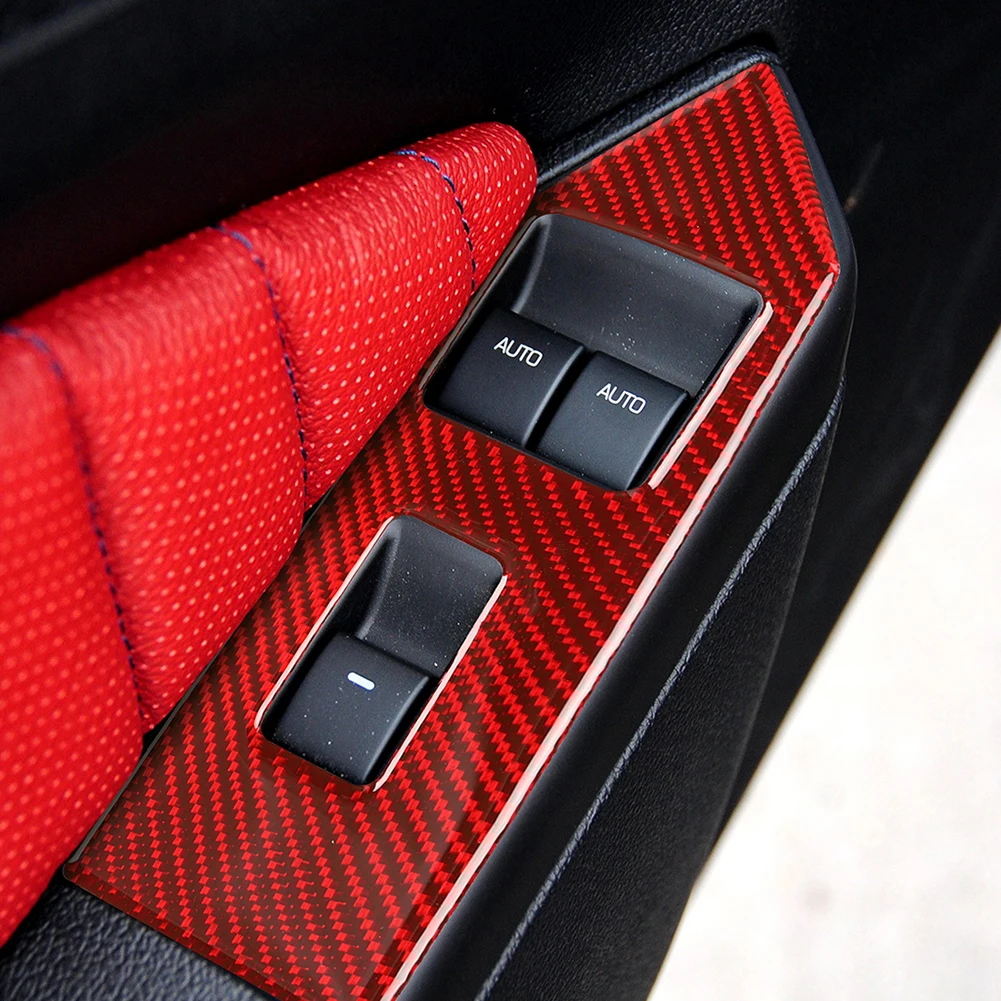 

Car Interior Stickers Automobile Window Lifter Control Frame Switch Decor Armrest Panel Stickers for Ford Mustang 09-13