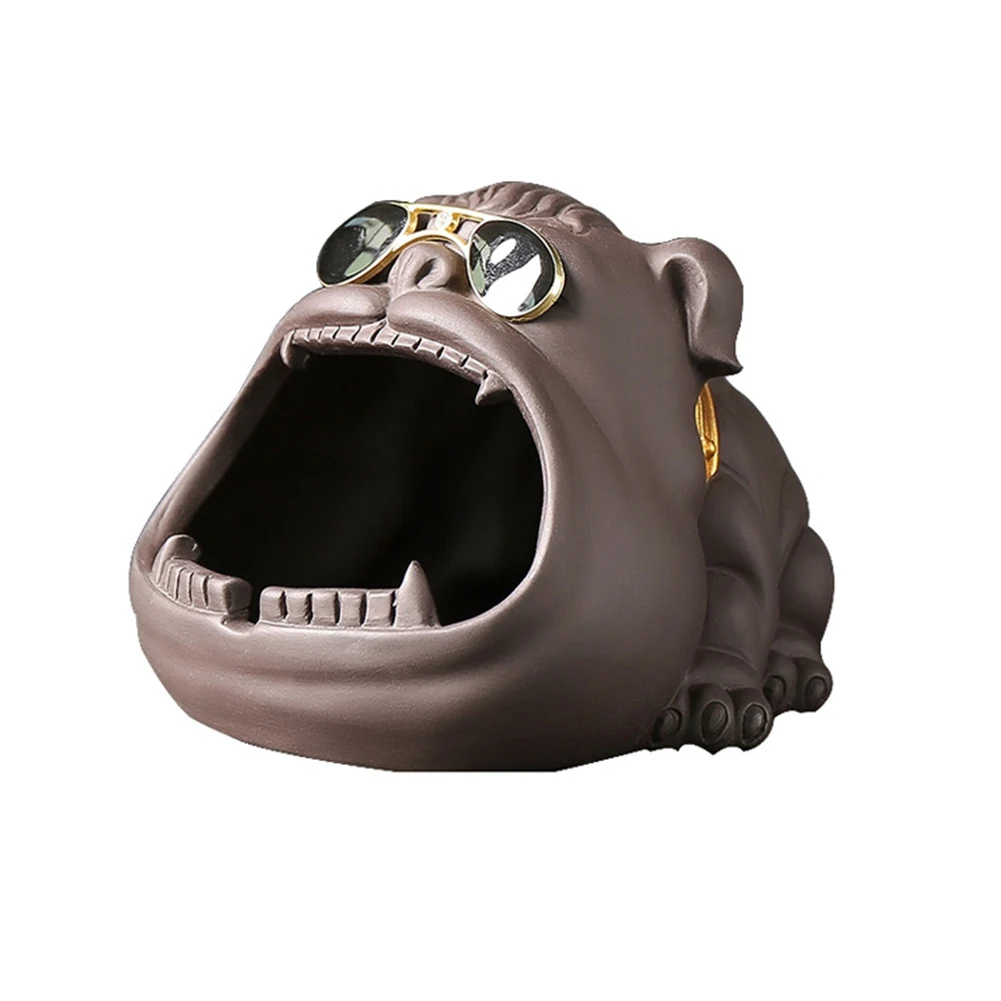

American ceramic household cartoon dog ashtray windproof save money cute animal ashtray retro home decoration small ornaments
