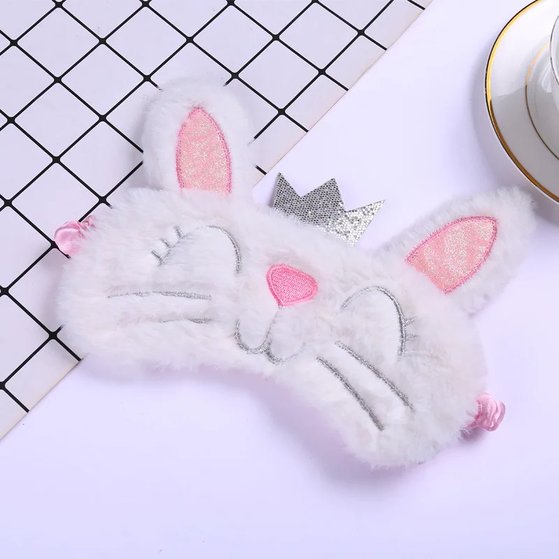 Мягкая Плюшевая длинная маска для глаз повязка на глаза с мультипликационной