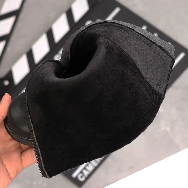 Детская обувь для девочек ботинки в байкерском стиле dr martens зимняя детские сапоги