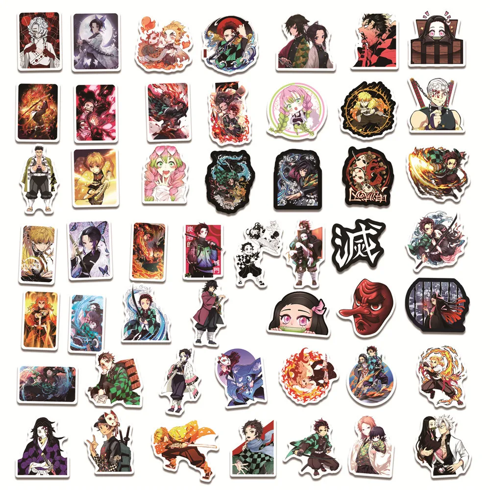 

10/50/100pcs Demon Slayer Sticker Kimetsu no Yaiba Anime Stickers Aesthetics DIY Suitcase Luggage Guitar Kids Boy Vsco Sticker