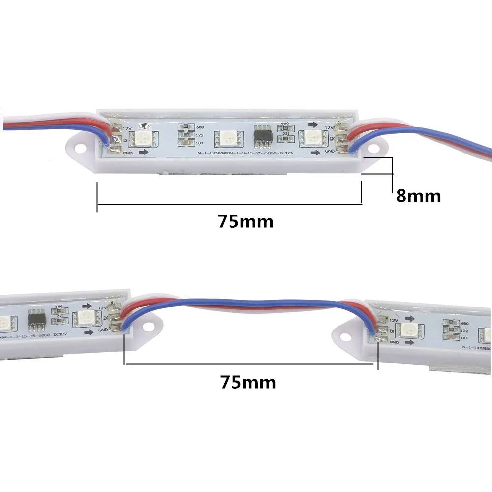 DC12V 5050 SMD светодиодный модуль для вывески Sanner ярче WS2811 2811 внешние IC адресуемые
