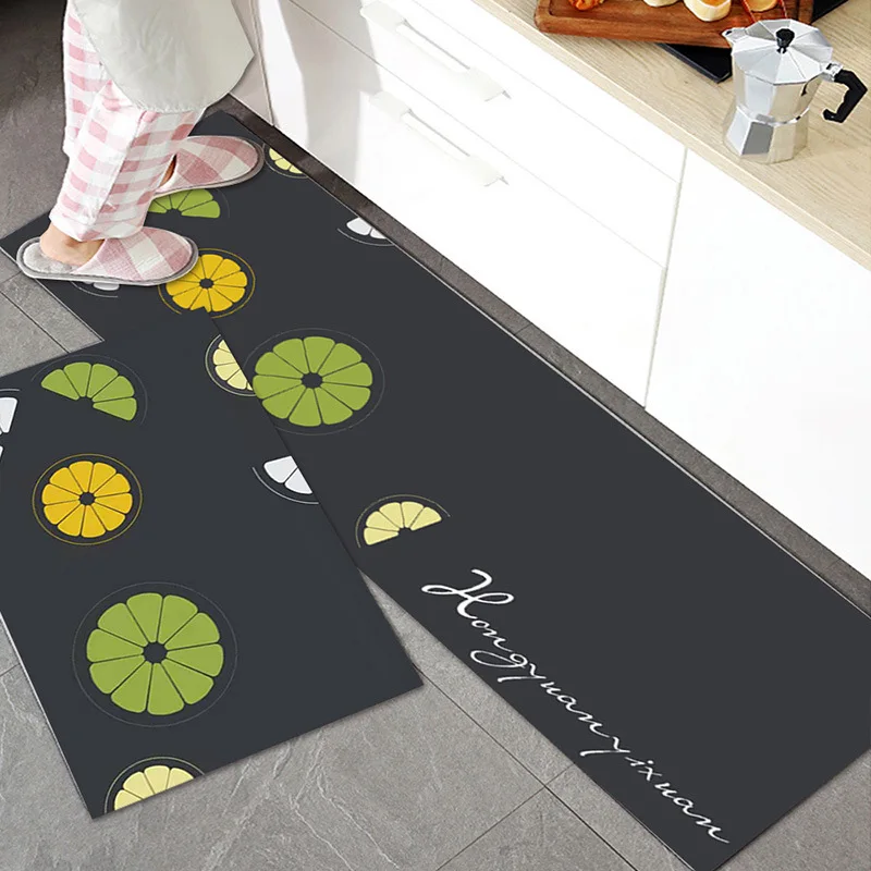 

Hot Sale New Kitchen Mat Home Dining Table Floor Mats Anti-Slip Antifouling Entrance Doormat Bedroom Bedside Washable Floormat