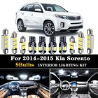 Светодиодсветодиодный лампы для салона автомобиля, 9 шт. посылка комплект для Kia Sorento T10 2014-2015, 31 мм, 39 мм