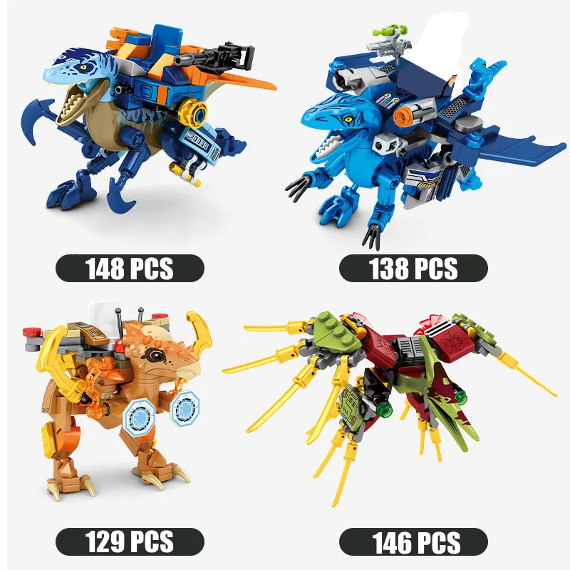 

561pcs Jurassic Park World Animal Figures Model Building Blocks Kits War Dinosaurs Assembling Bricks Ideas Toys For Children