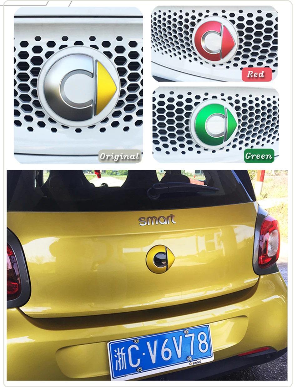 Smart 453 Fortwo Forfour Frot Автомобильная палочка для создания логотипа наклейка авто украшение автомобиля Логотип Автомобильные аксессуары наклейка для мотоцикла