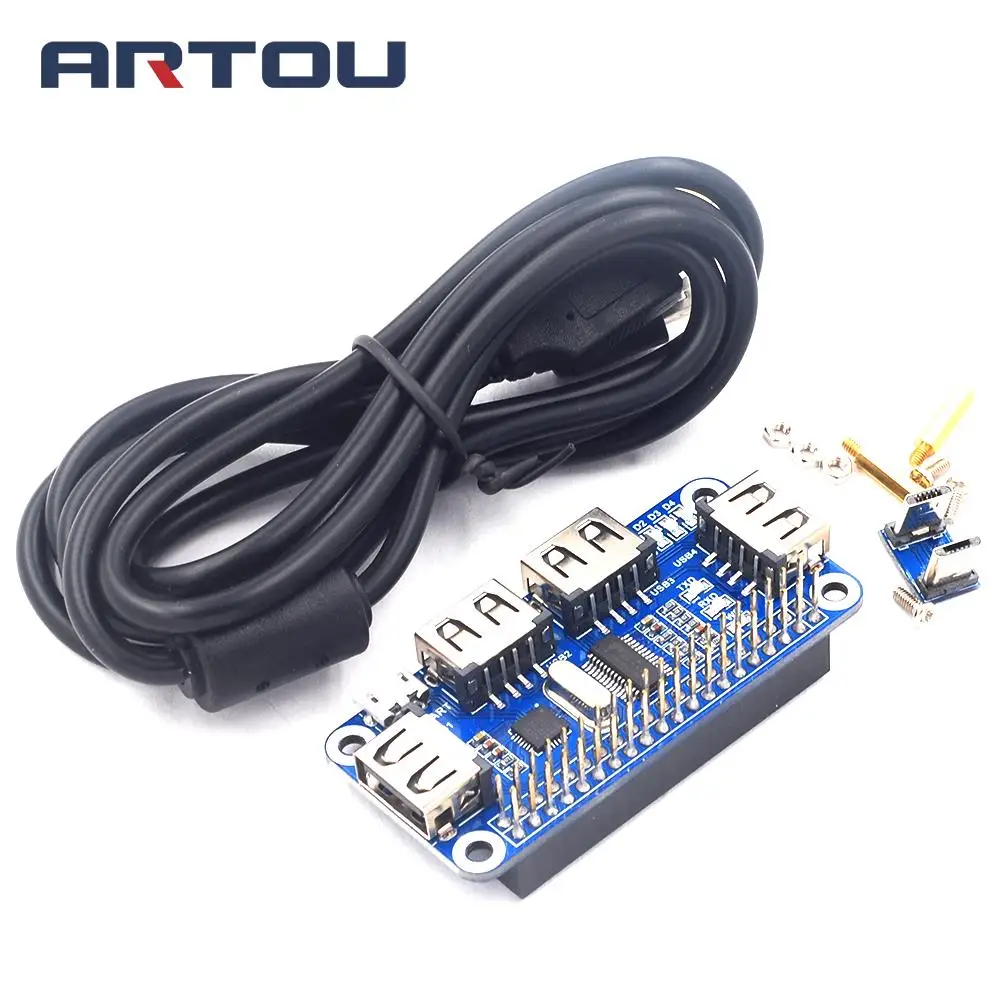4 порта USB HDM хаб шапка для Raspberry Pi 3/2/Zero W Плата расширения к UART последовательной