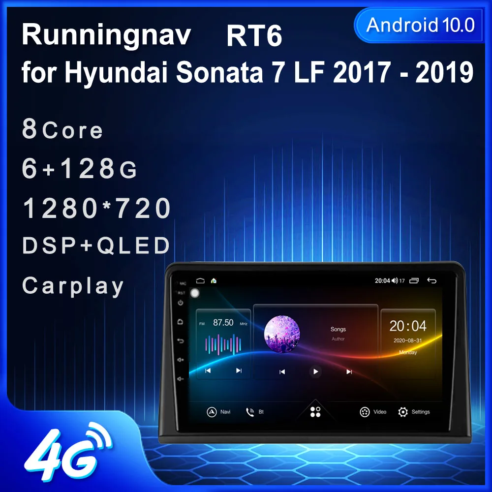 4G LTE Android 10 1 для Hyundai Sonata 7 LF 2017 2018 2019 Автомагнитола мультимедийный видеоплеер