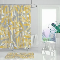 shower curtain printed art flower waterproof shower curtain set home decor polyester modern bathroom curtain