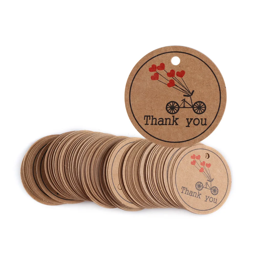 100 шт./упак. спасибо с красным в форме сердца Подарочный ярлык Свадебная вечеринка