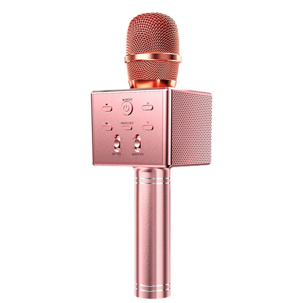 

Wireless Karaoke Microphone Aluminum Alloy Handheld Multifunction 3 Louder Speakers 15W Player Changeable Voice