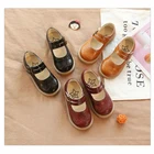 Туфли для девочек с двумя ремешками, дышащие, школьные, обувь punch