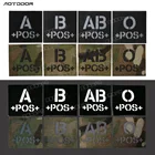 Нашивка армейская с крючком, инфракрасная поисковая нашивка в темноте, A + B + O + AB + POS, позитивная ИК-нашивка, с крючком