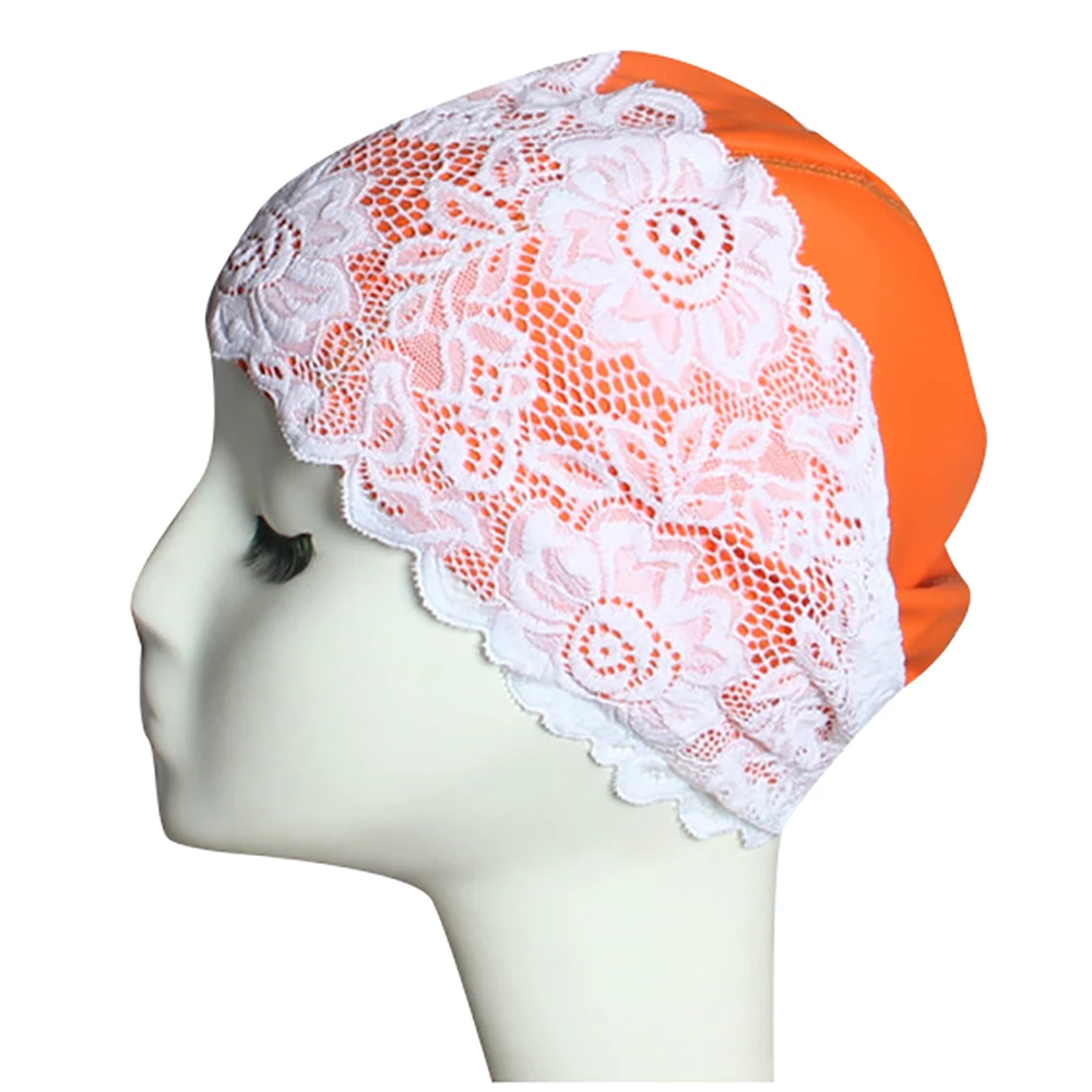 Горячие пружины Плавательная шапочка кружевные водонепроницаемые Модные