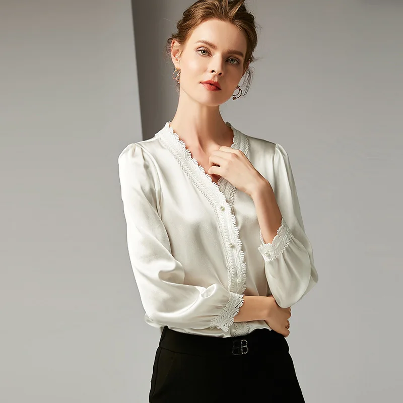 Женские Элегантные блузки рубашка с длинным рукавом весна лето 2020 сексуальная