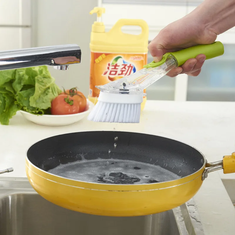 Чистящие щетки инструмент для мытья посуды дозатор мыла многоразовые кастрюли