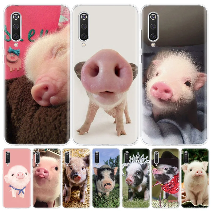 

Mini Pet Cute Pig Silicon Call Phone Case For Xiaomi Redmi Note 10 Pro 10S 11 11S 11T 11E 12 9 9S 9T 8 8T 7 6 5 Cover Coque Case
