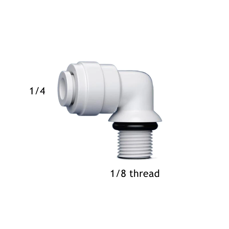 90 Degree Elbow RO Water Fitting 15 Types Male Female Thread 1/4 3/8 POM Hose PE Pipe Connector Filter Reverse Osmosis Parts images - 6