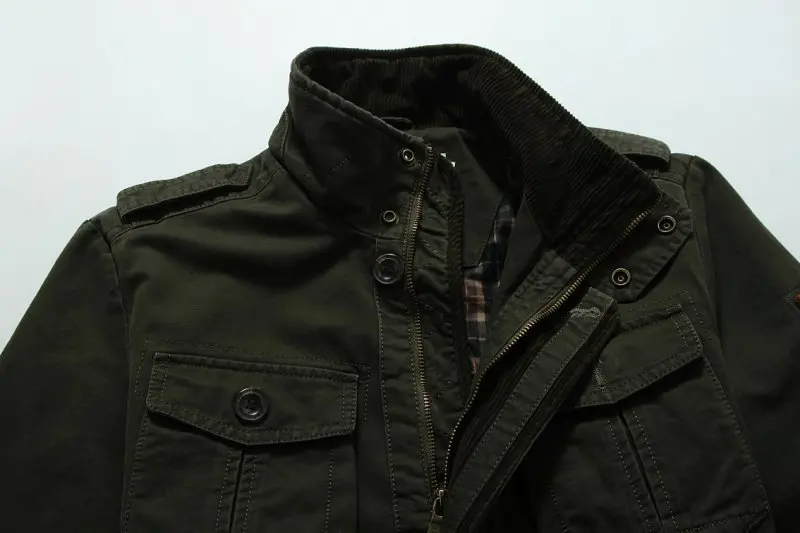 _ 7XL 8XL свободные армейские военные куртки мужские хлопковые теплые осенне зимние