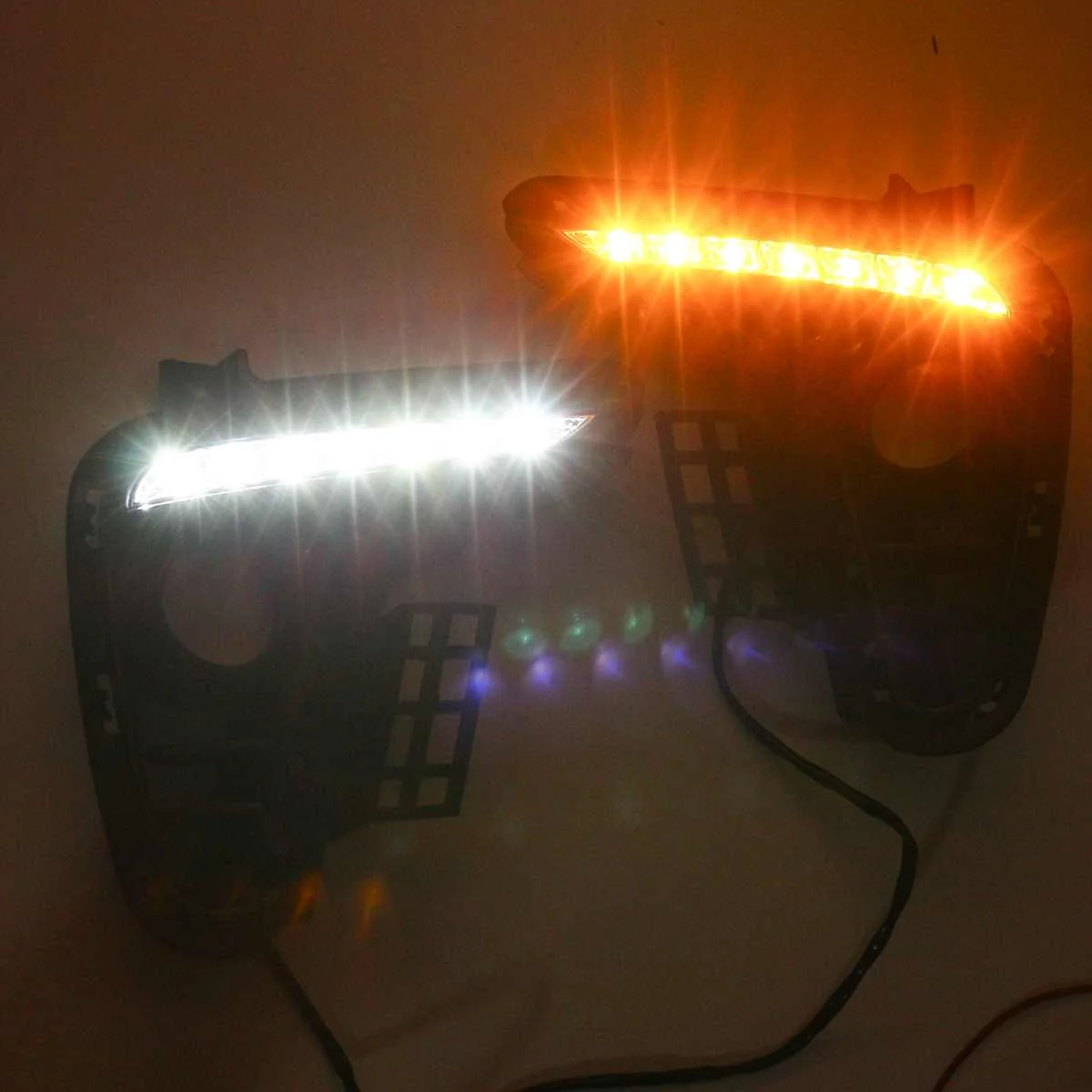 1 пара дневные ходовые огни для Kia Rio 2017 2018 желтый Поворотная сигнальная лампа