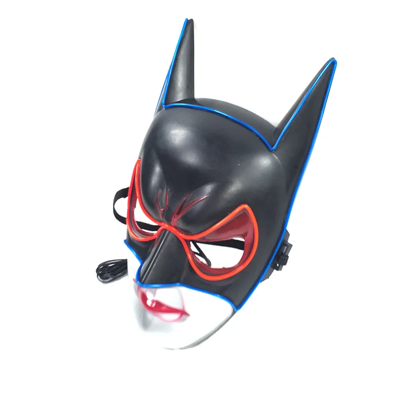 Два Цвета смешанные летучей мыши EL провода маска Хэллоуин Косплэй поставки
