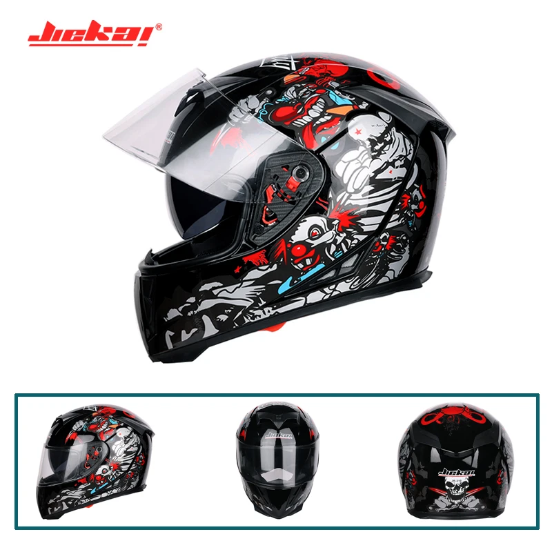 Полнолицевой мотоцикл Jiekai шлем гоночный мотокросса бездорожье Kask Moto Motociclista DOT