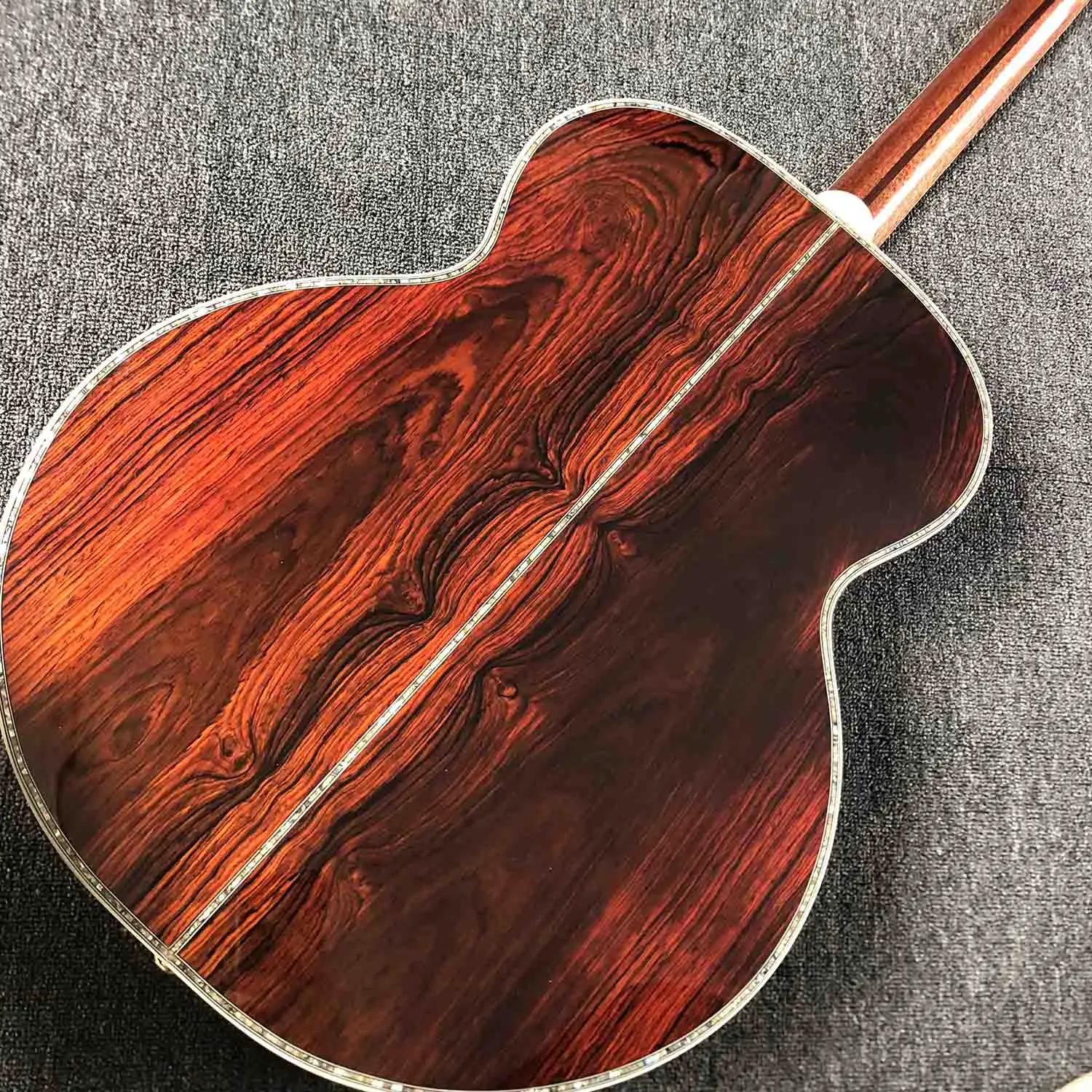 Custom All Solid 42" Adi Top Cocobolo Back Side Abalone Binding Ebony Fingerboard Acoustic Guitar Customized Logo is OK | Спорт и
