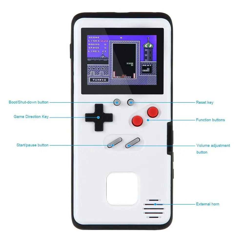 Цветной дисплей Caseboy 36 классических игр чехол для телефона Huawei P20 P30 Pro Mate 20 Nova 3 Gameboy
