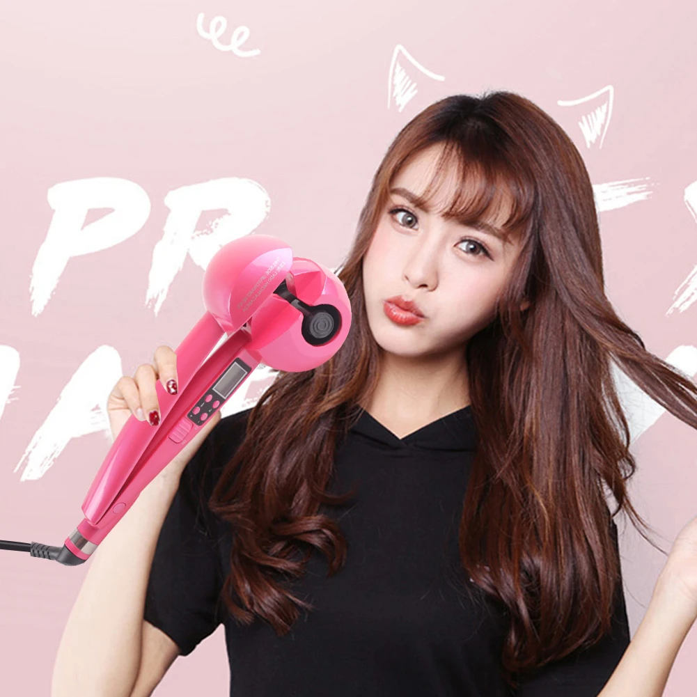 Профессиональные ЖК Автоматические щипцы для завивки волос Волнистые стайлер