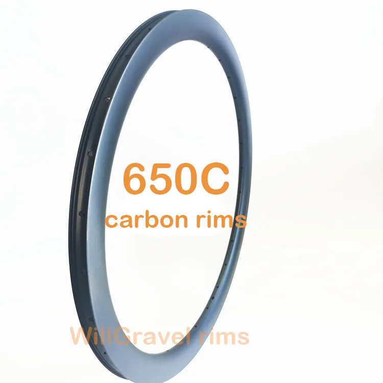 650C 24mm Wider rims 50mm height custom Road bike v-brake or disc carbon rim 20H 24H 28H 32H 36H cyclocross gravel bicycle wheel