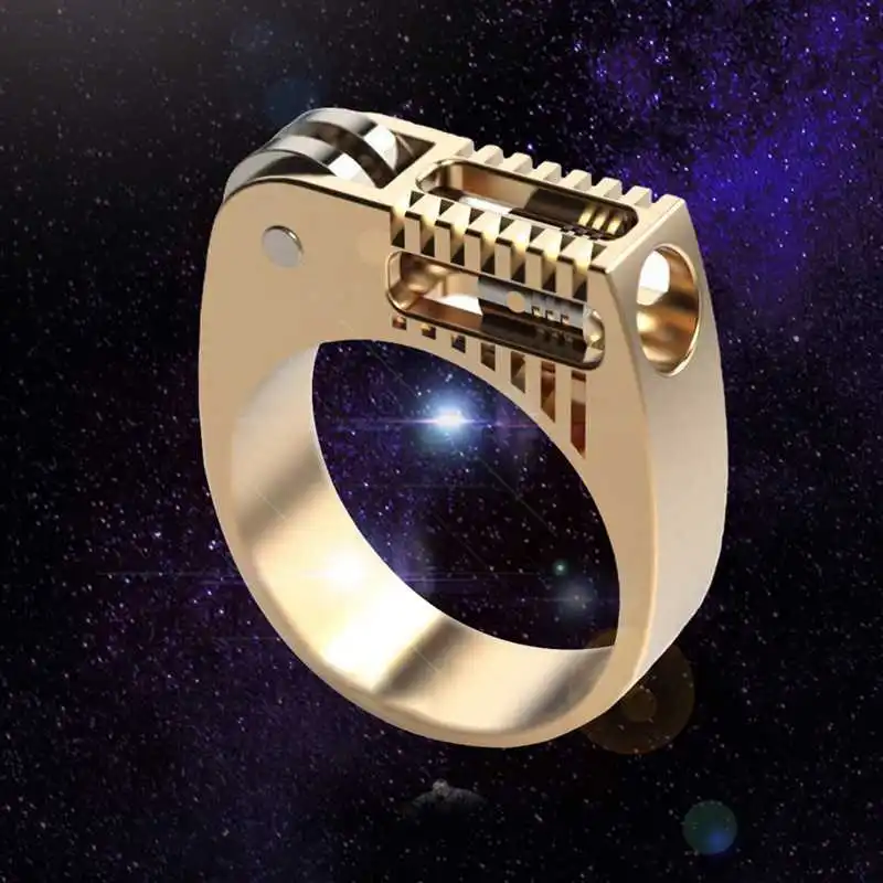 NPKDS Fashion Mechanical Gear Wheel Men Ring Silver Color Punk Wedding Band Finger Rings for Women Modern Jewelry | Украшения и