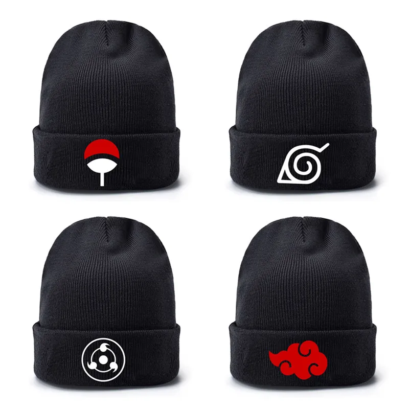 Шапка бини для косплея аниме Konoha Uchiha Itachi шапка с акатсуки Шаринган трикотажный