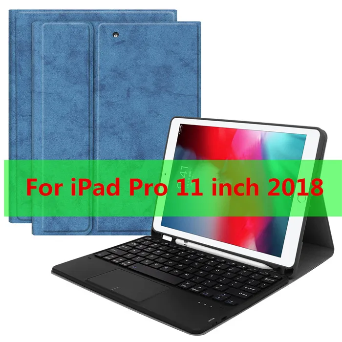 T-1108-1-Blue Тачпад клавиатура чехол для iPad mini 5 7,9 6th 9,7 Pro 11 Air 3 10,5 Чехол коврик для мыши и клавиатуры для iPad 7th 10,2 клавиатура - Цвет: T-1108-1-Blue