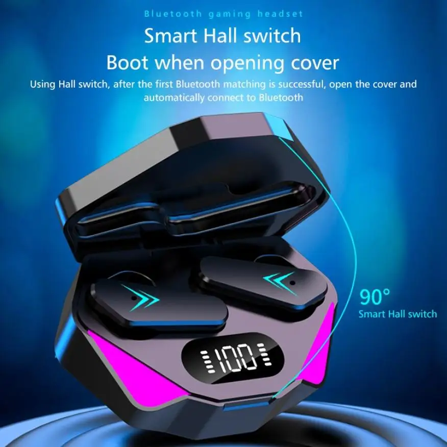 

TWS Wireless Bluetooth 5.0 Headphone For Huawei Iphone OPPO Xiaomi Button Operation With Battery Display Bluetooth Headset