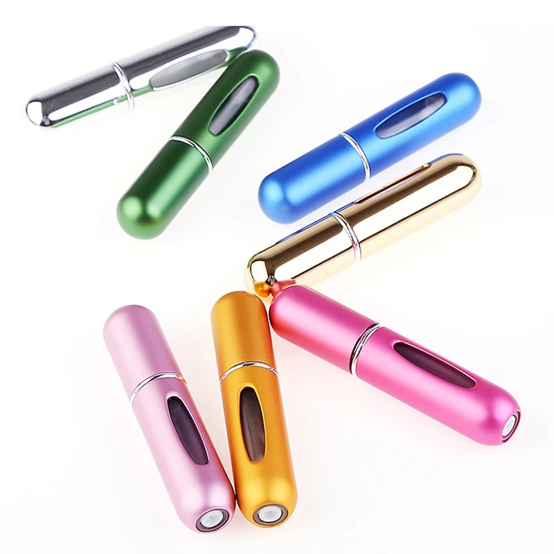 Многоразовый мини-флакон для духов 5 мл Алюминиевый распылитель портативный