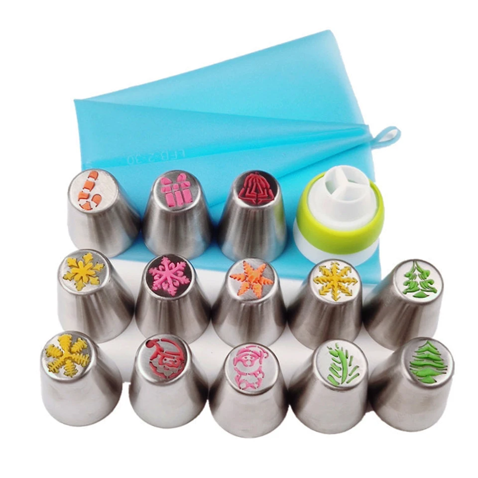 Набор наконечников для украшения торта Transhome 15 шт./компл. кондитерские насадки