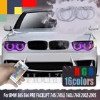 Цветная (RGB) Ангельские глазки для BMW E65 E66 предварительно 745i 745Li 760Li 760i 2002-2005 светодиодный Halo ходовые фары, аксессуары для автомобиля Тюнинг 