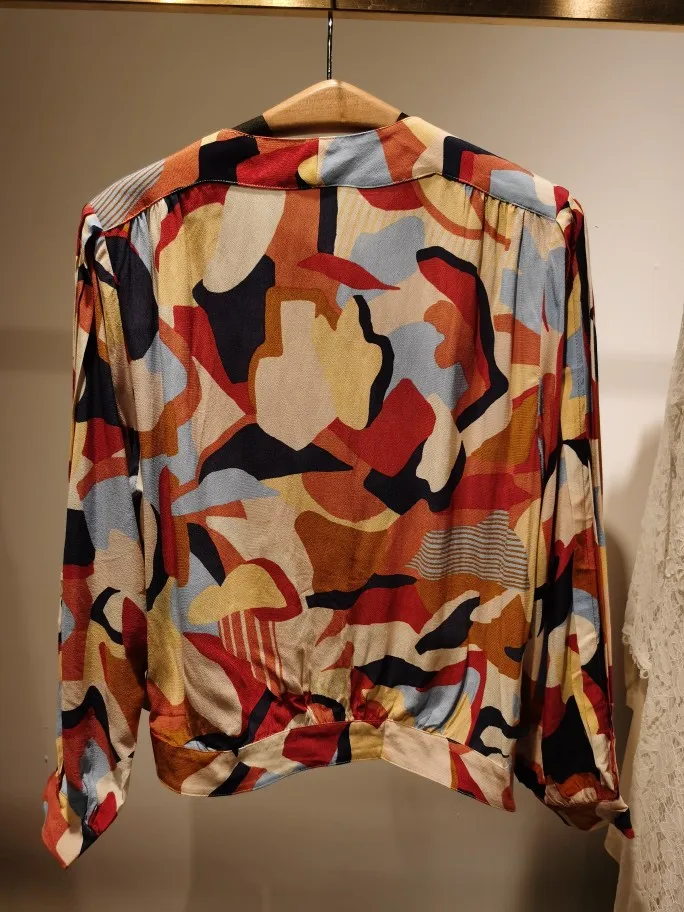 

2021 New Women's Blouse Long Sleeve Printing Single Breasted 2021 New Shirt