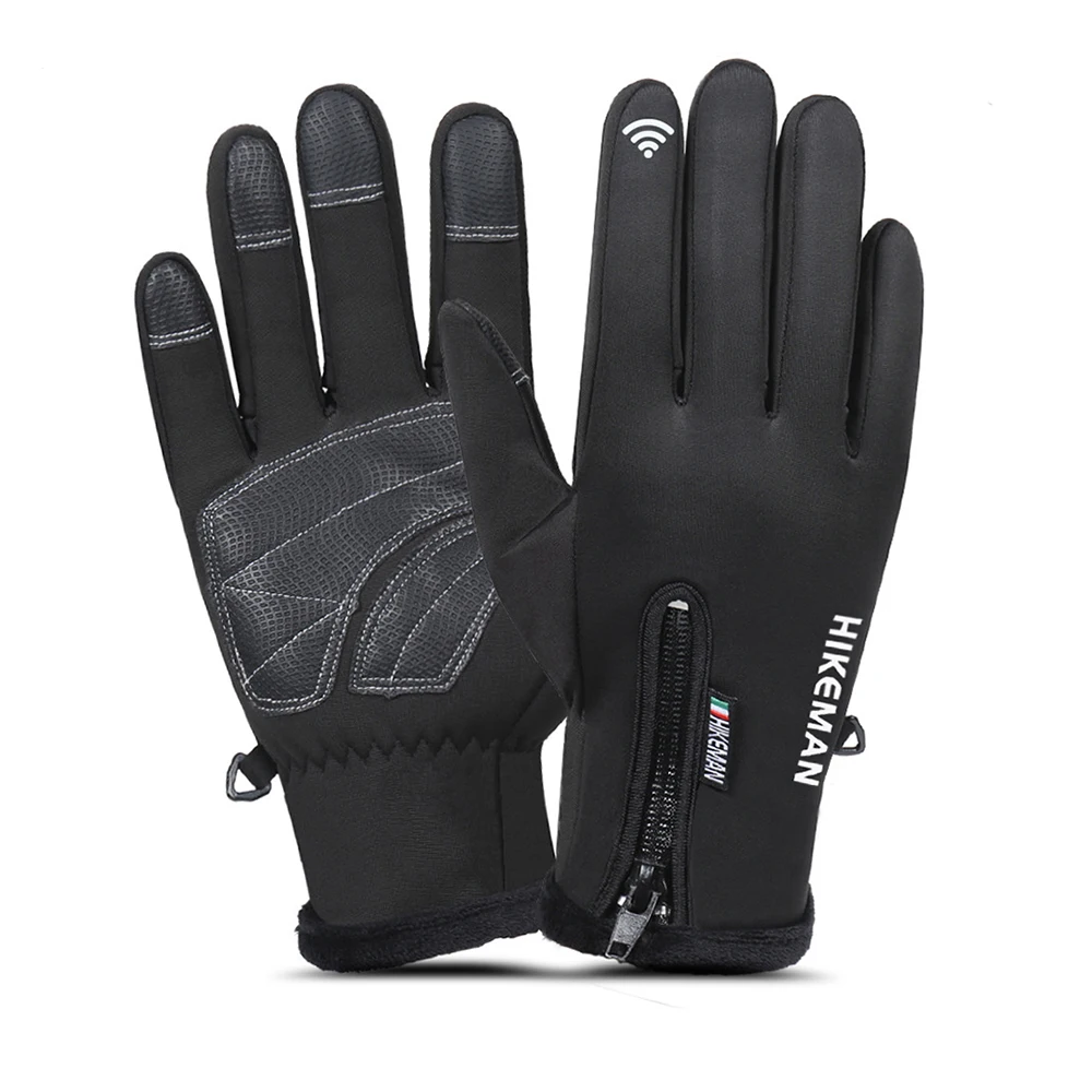 

Мужские зимние теплые перчатки с сенсорным экраном унисекс ветрозащитные непромокаемые водонепроницаемые уличные спортивные плюс бархат...