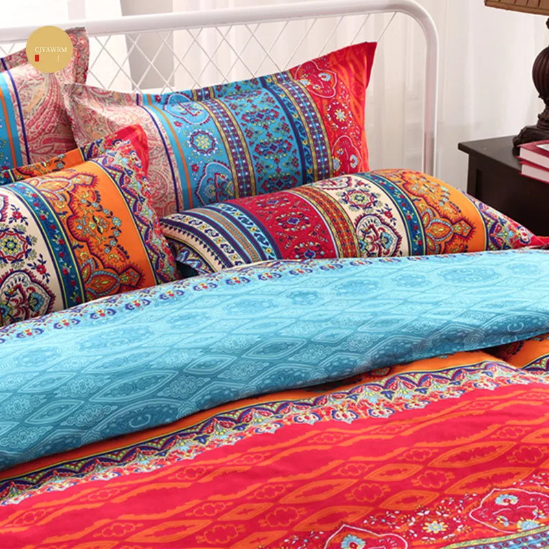 

3d Bohemian Bedding Sets Mandala Printed Duvet Cover Set with Pillowcase Queen King Size Bedlinen
