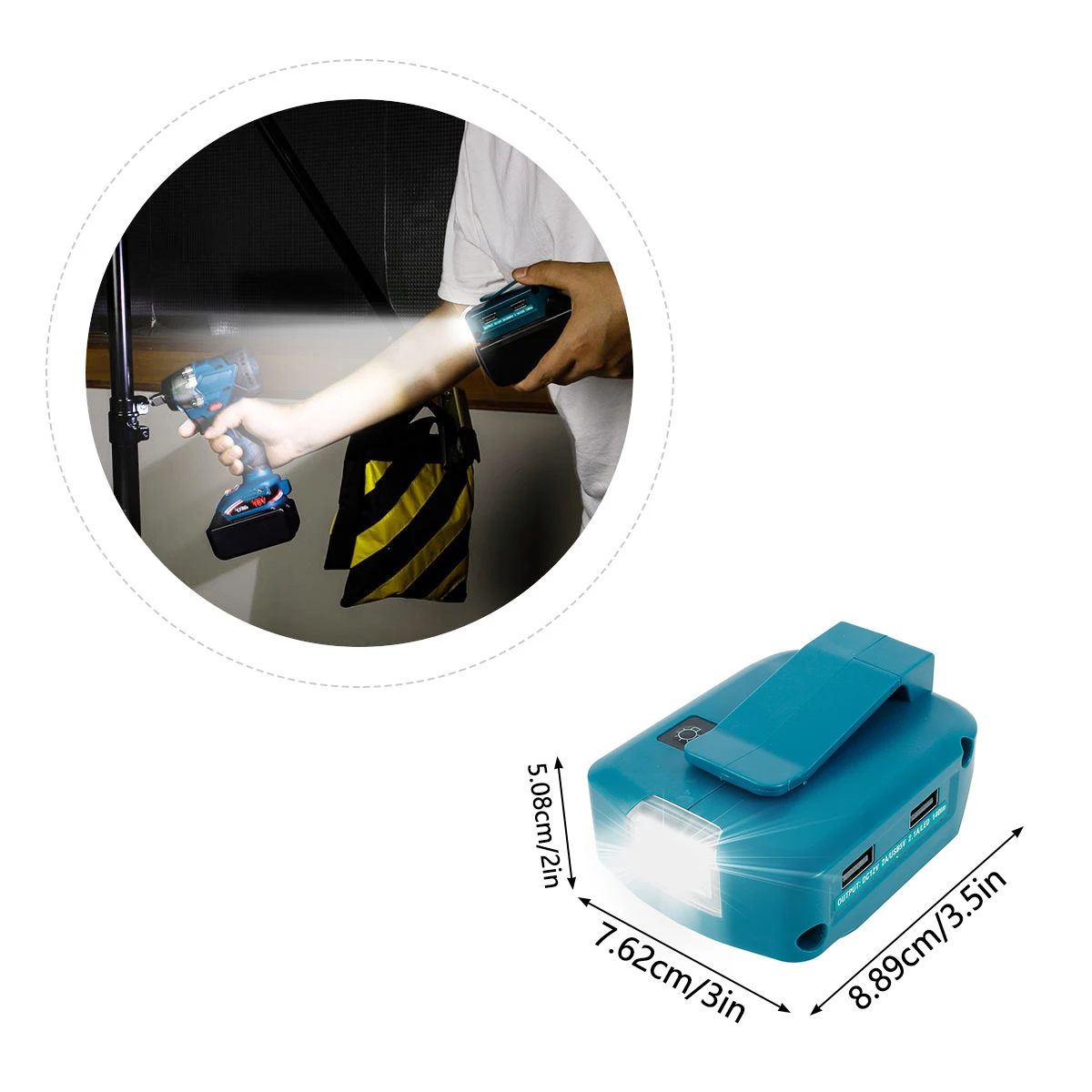 2 usb port phone charger adapter battery adapter for makita 14 4v 18v lithium ion battery battery converter with led free global shipping