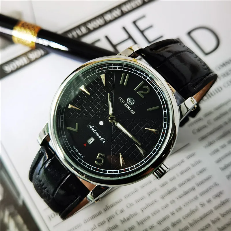 Forsining New Fashion Business Series Mechanical Watches Calendar Display Mens Watch Top Brand Luxury Automatic WristWatch Clock | Наручные